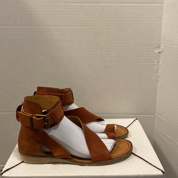 Free People Tan Soft Leather Boot Sandals - Picture 3 of 4